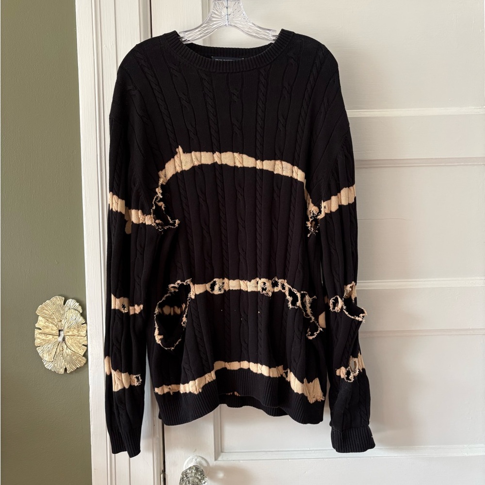 Vintage Roundtree & York Black Distressed Sweatshirt